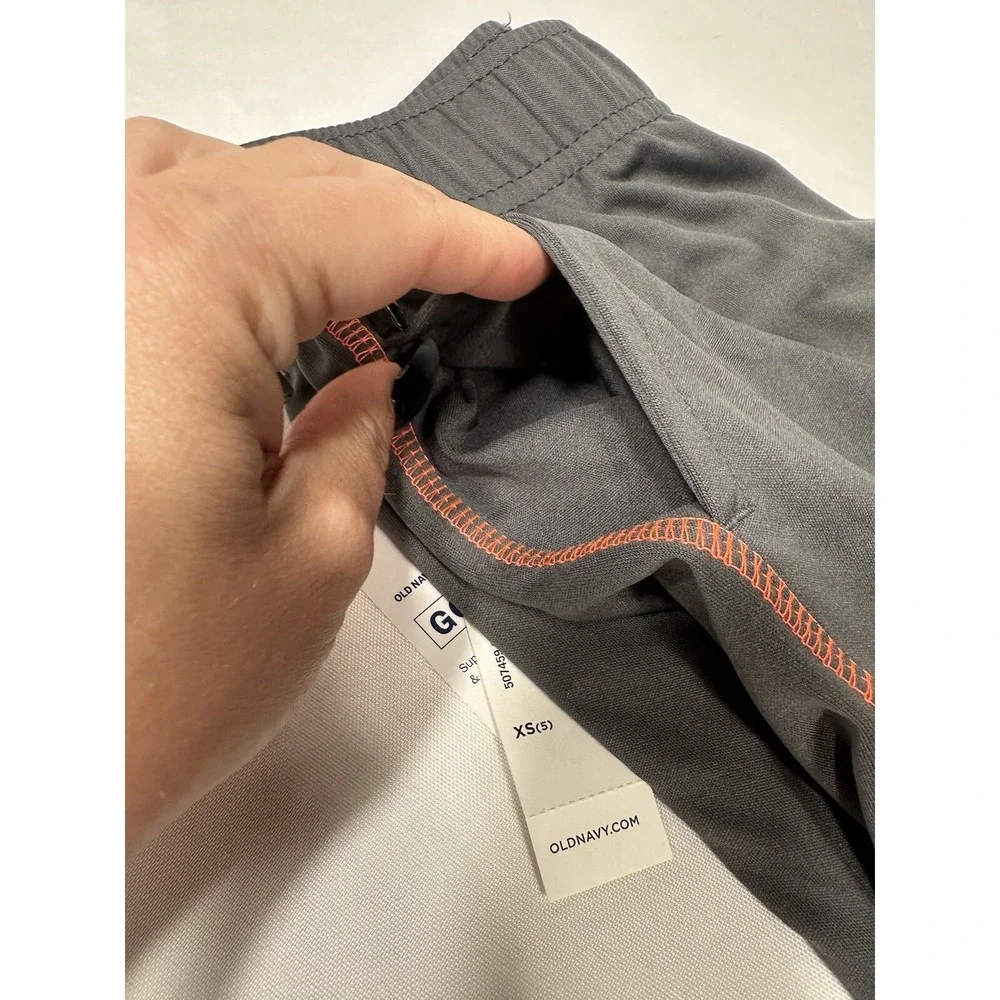 old navy active boys grey sweat‎ shorts pockets size XS 5 extra small